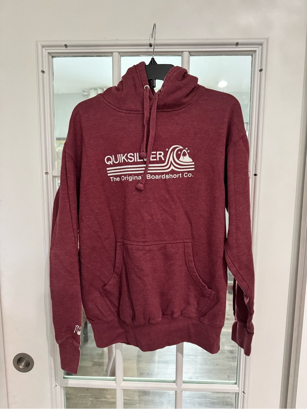 Quiksilver Men's Maroon Logo Pullover Hoodie